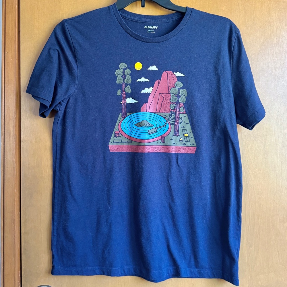 Boho Turntable T-shirt, Cotton, size L